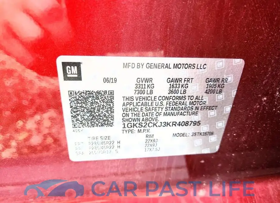 1GKS2CKJ3KR408795# 13
