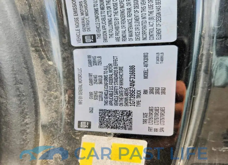 1GT39SE74NF316686# 12