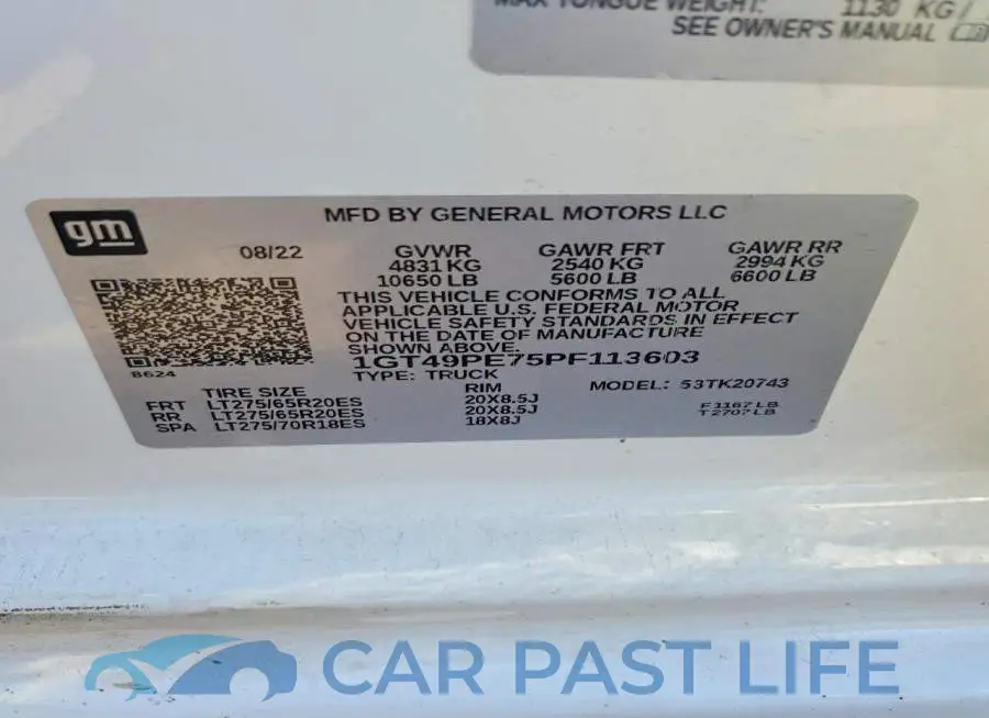 1GT49PE75PF113603# 12
