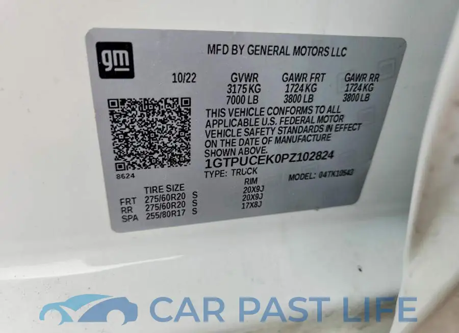 1GTPUCEK0PZ102824# 12