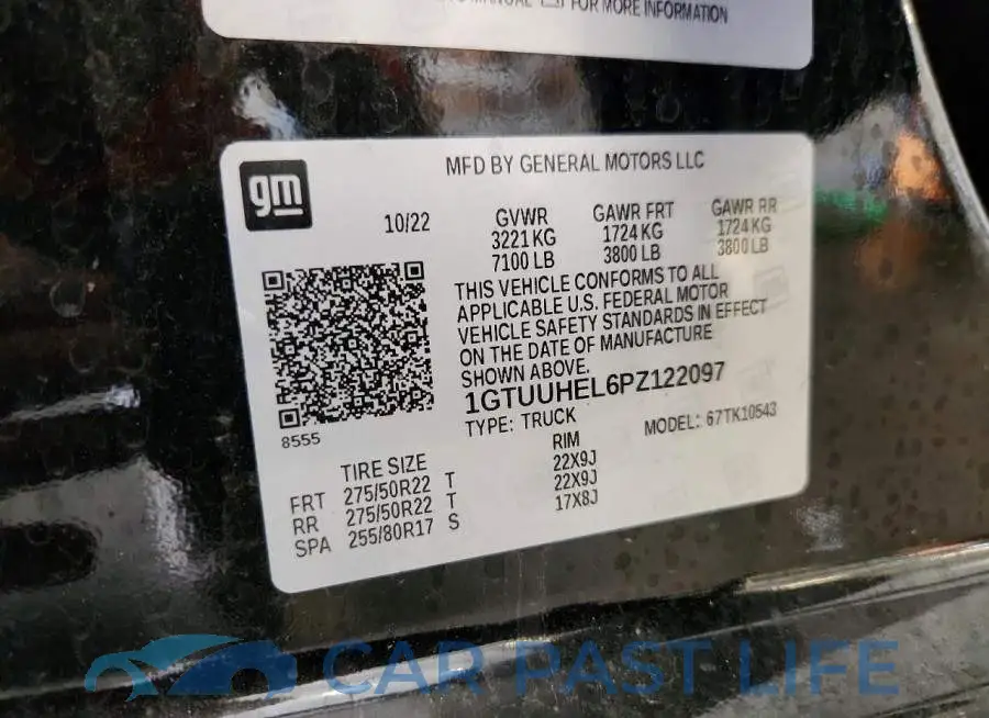 1GTUUHEL6PZ122097# 12