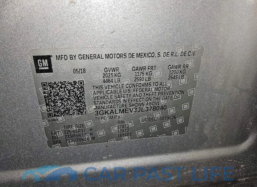 3GKALMEV3JL378040# 13