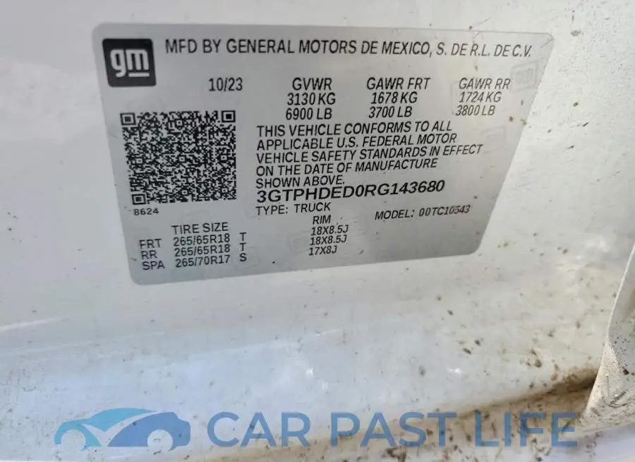 3GTPHDED0RG143680# 12