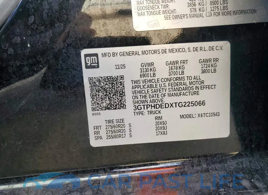 3GTPHDEDXTG225066# 12