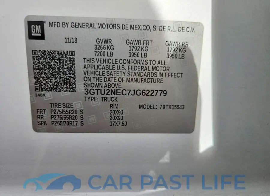 3GTU2NEC7JG622779# 12