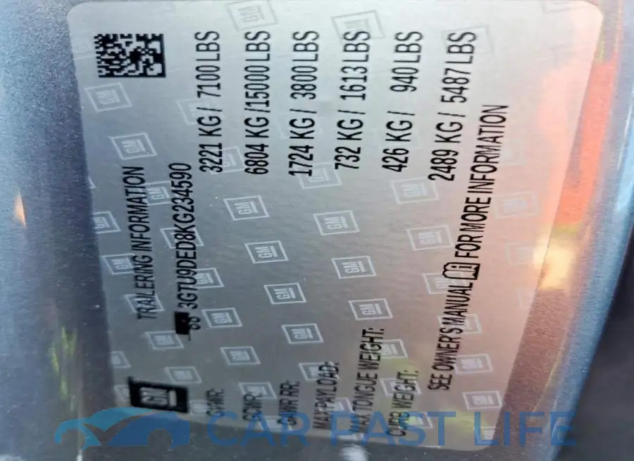 3GTU9DED8KG234590# 13