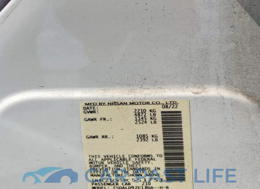 1N4CZ1CV5PC551751# 12