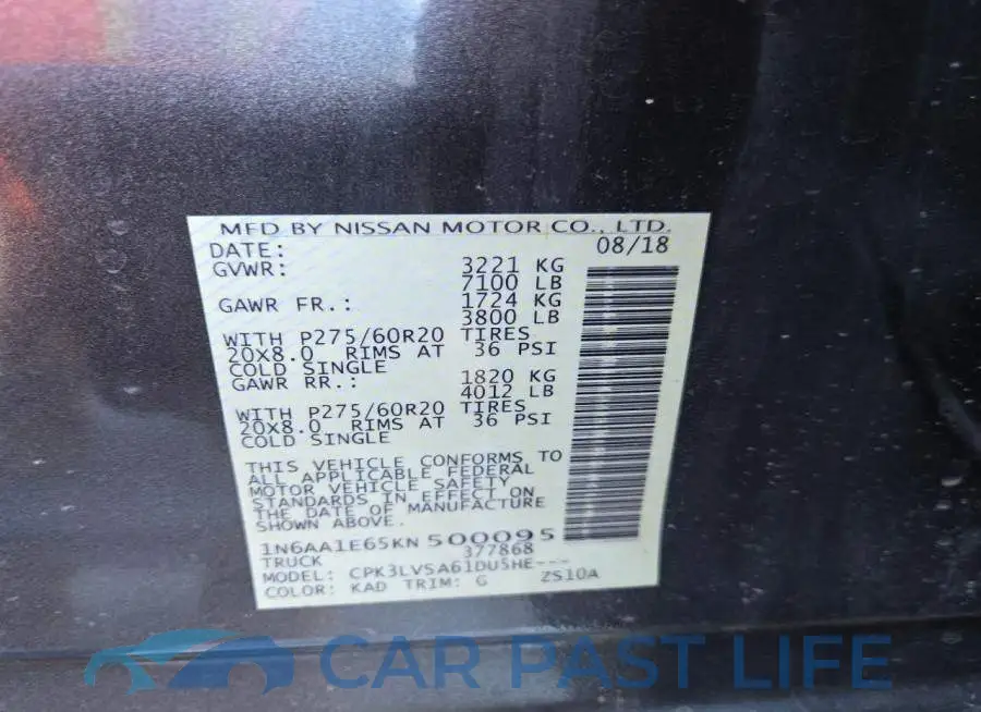 1N6AA1E65KN500095# 12