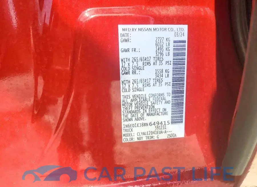 1N6ED1EJ8RN649415# 12