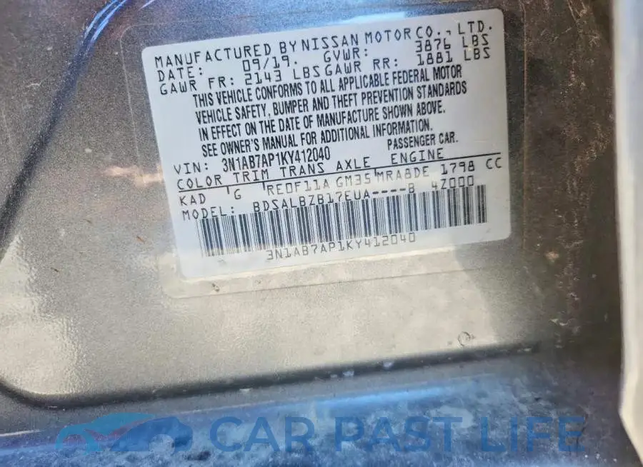 3N1AB7AP1KY412040# 12