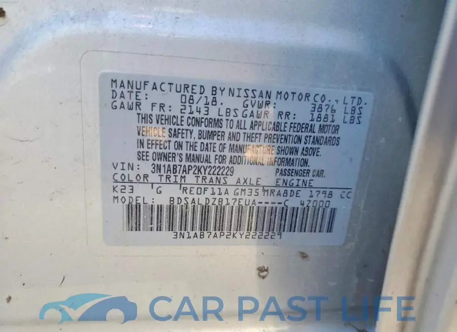 3N1AB7AP2KY222229# 13