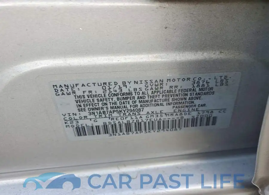 3N1AB7AP5KY294087# 12