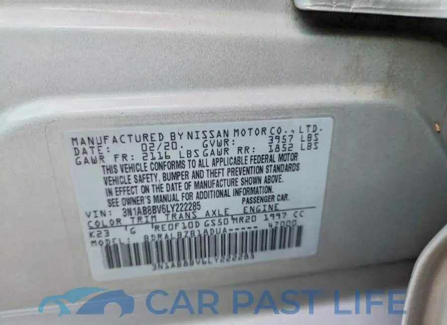 3N1AB8BV6LY222285# 12