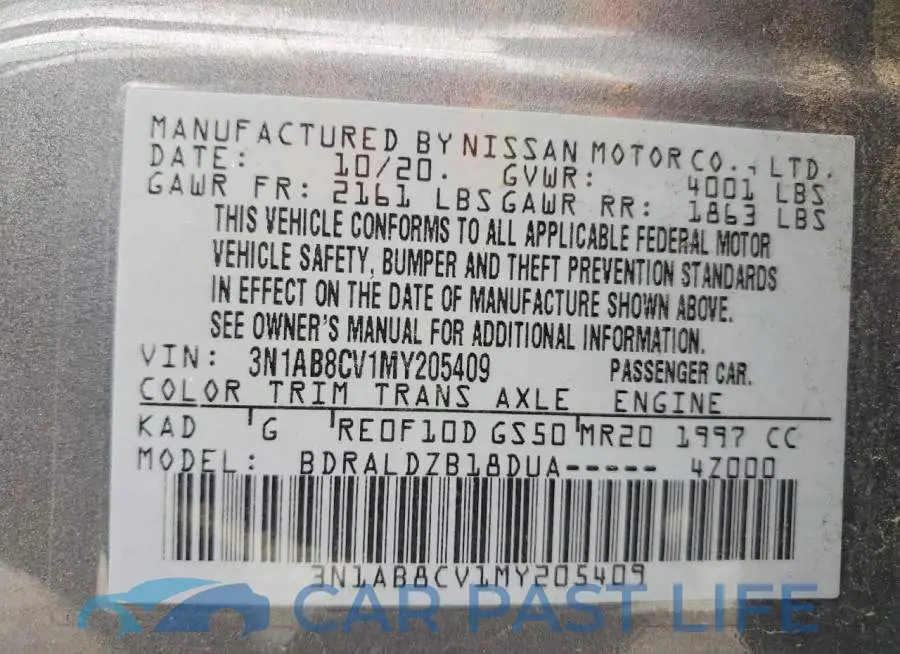 3N1AB8CV1MY205409# 12