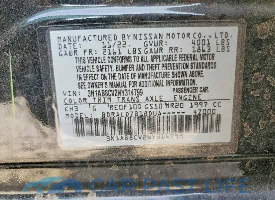 3N1AB8CV2NY314799# 12