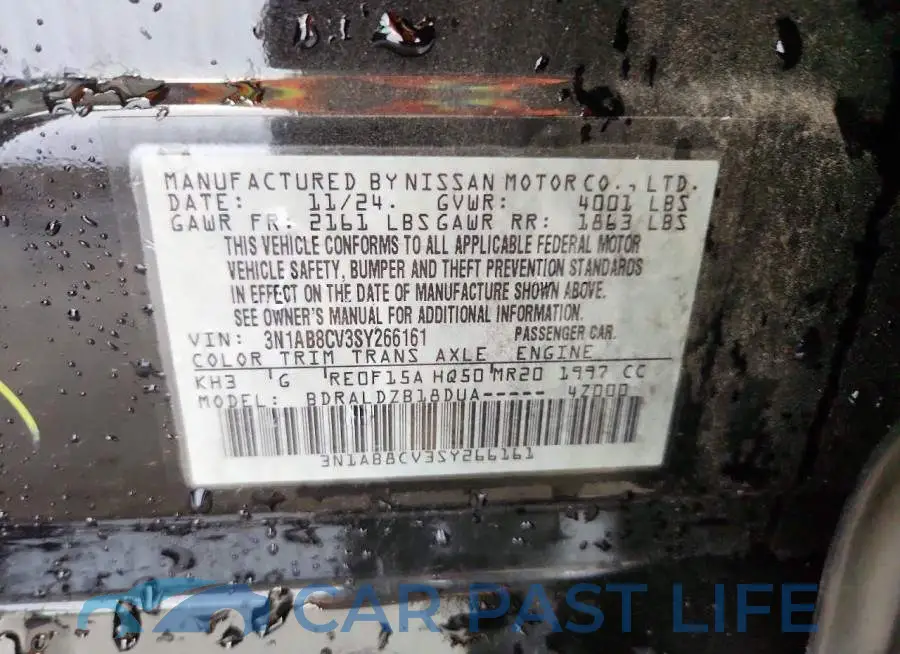 3N1AB8CV3SY266161# 12