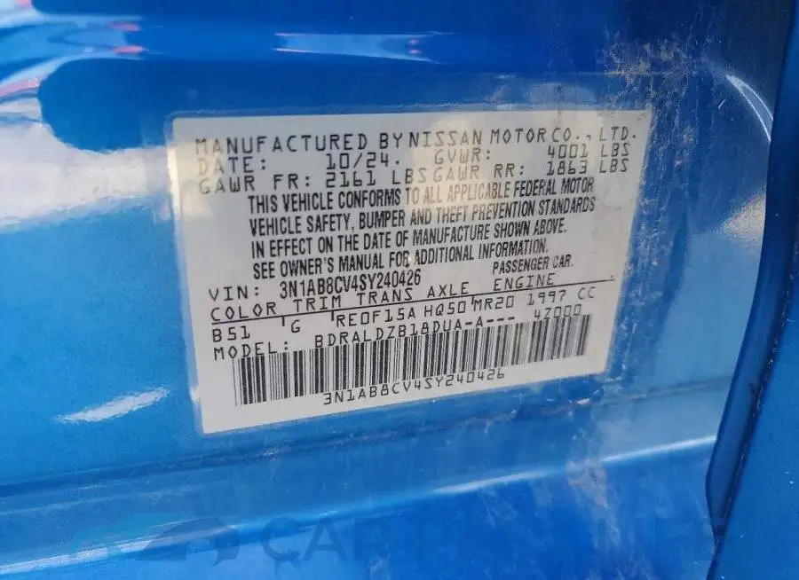 3N1AB8CV4SY240426# 12