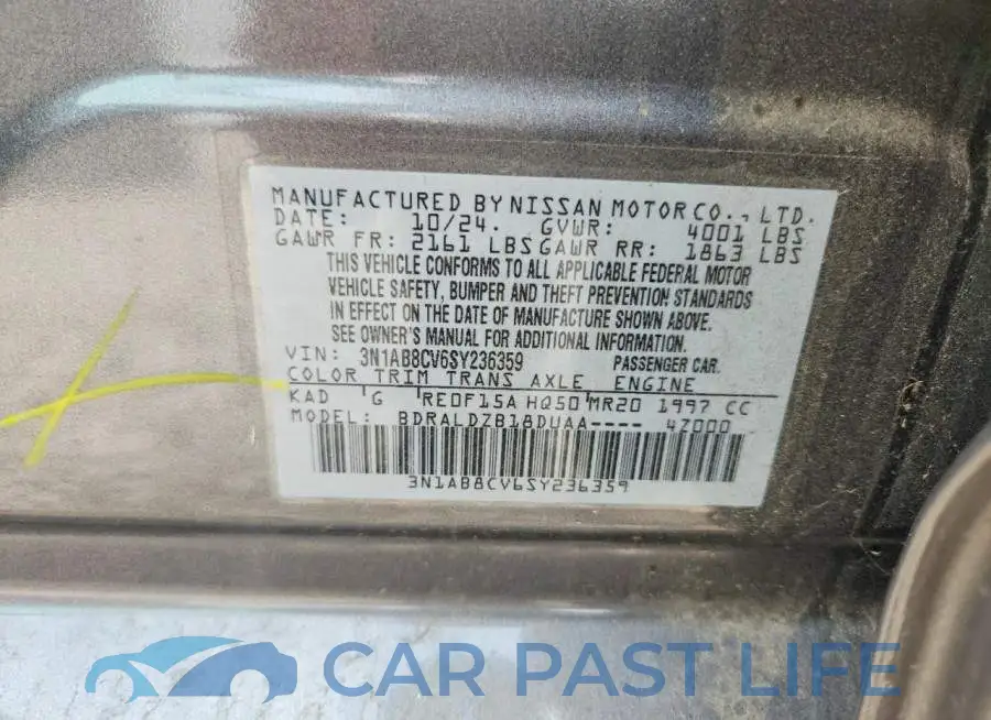 3N1AB8CV6SY236359# 12