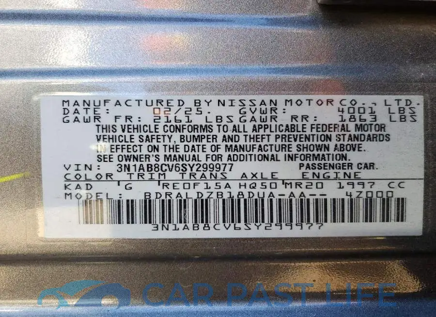 3N1AB8CV6SY299977# 13