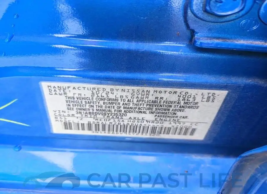 3N1AB8DV9SY235320# 12
