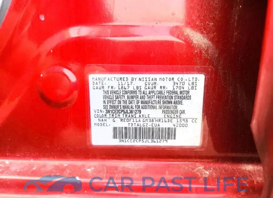 3N1CE2CP5JL361279# 14