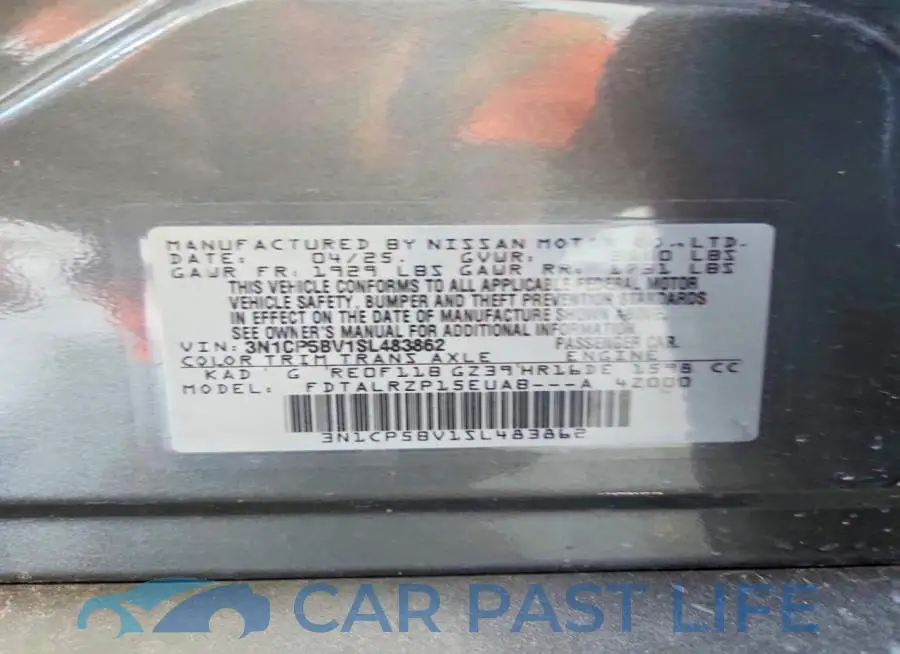 3N1CP5BV1SL483862# 12