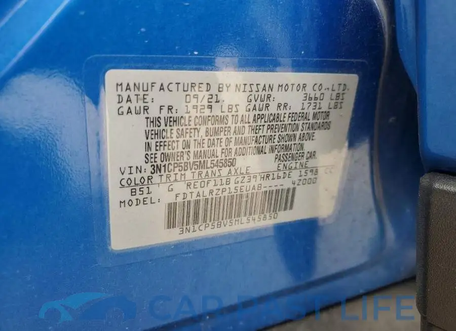 3N1CP5BV5ML545850# 13