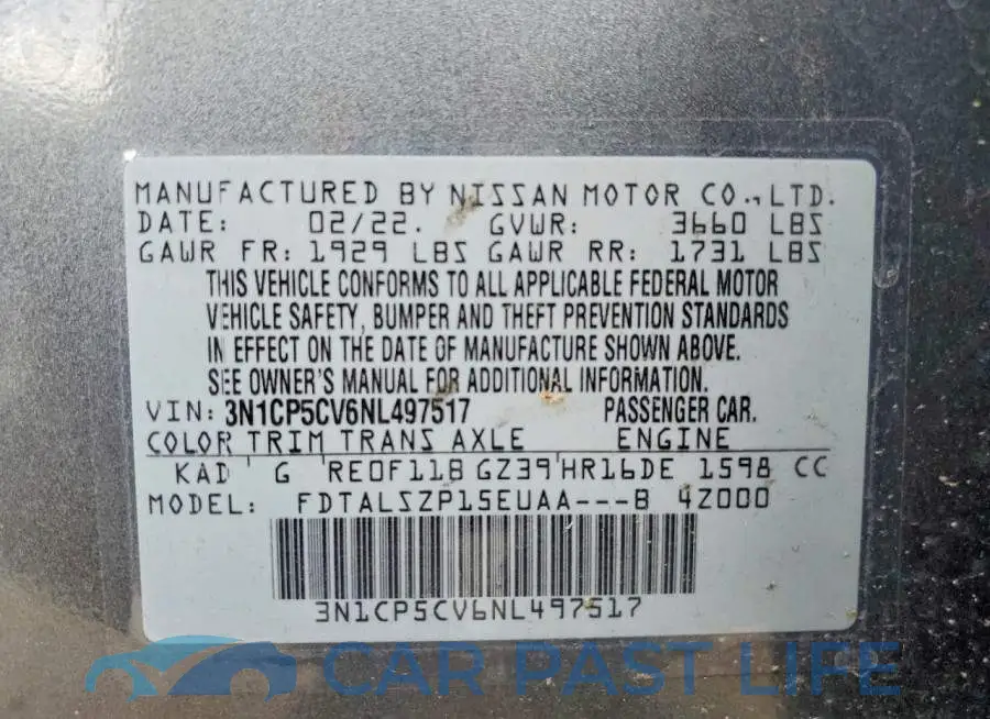 3N1CP5CV6NL497517# 13