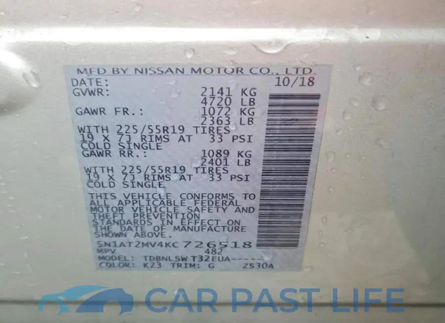 5N1AT2MV4KC726518# 13