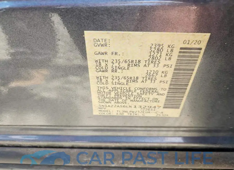 5N1AZ2AS6LN132947# 12