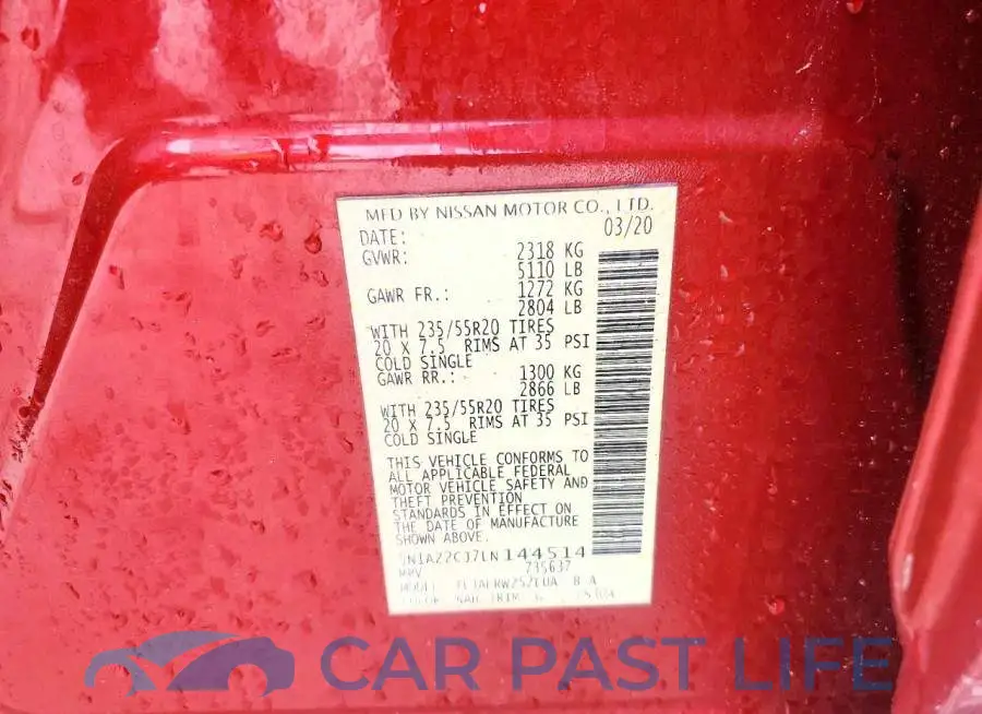 5N1AZ2CJ7LN144514# 13