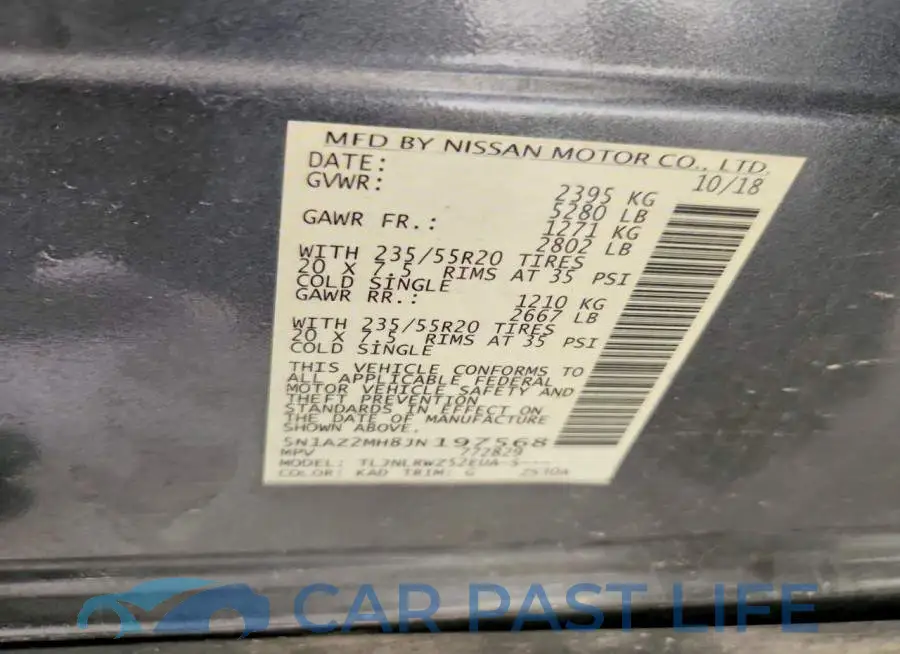 5N1AZ2MH8JN197568# 14