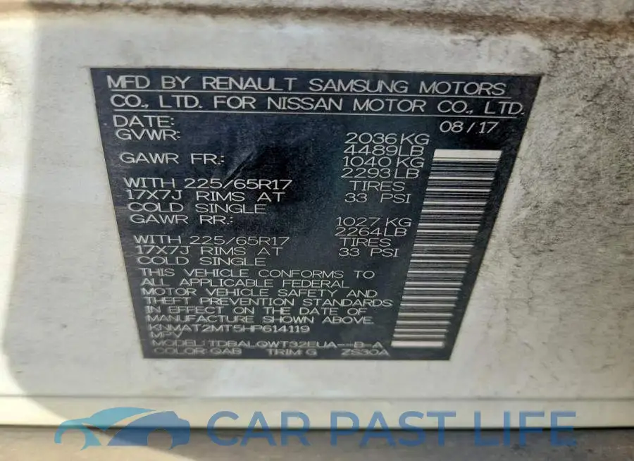 KNMAT2MT5HP614119# 13