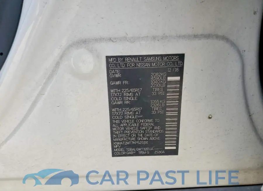 KNMAT2MT7KP525191# 13