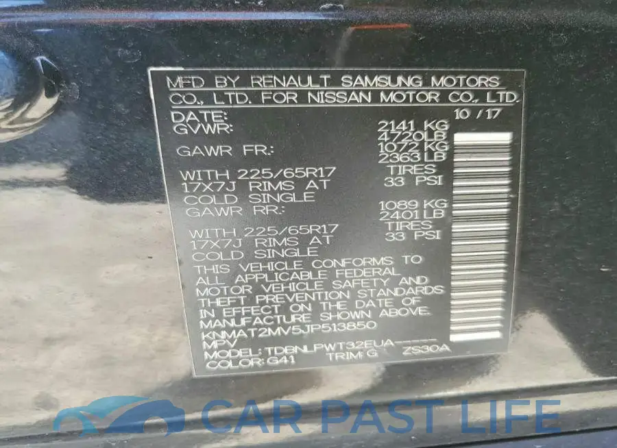KNMAT2MV5JP513850# 14