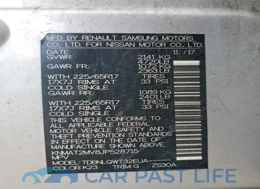 KNMAT2MV8JP528715# 14