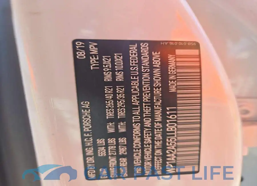 WP1AA2A55LLB01611# 13