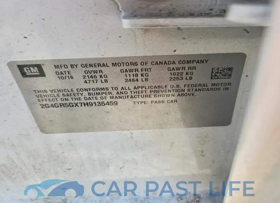 2G4GR5GX7H9135459# 12