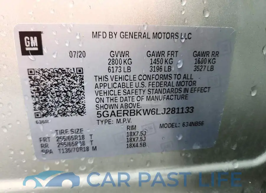 5GAERBKW6LJ281133# 13
