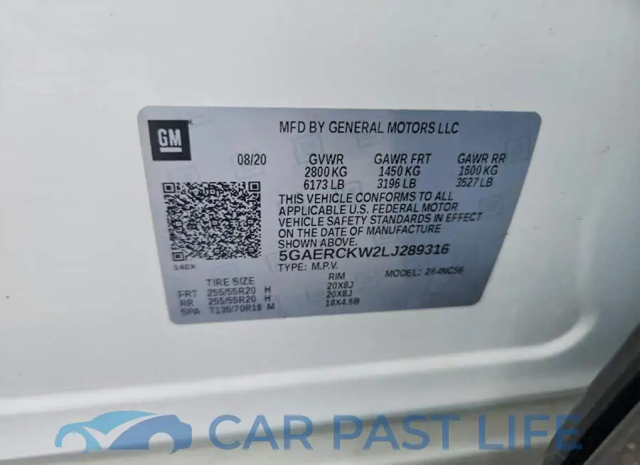 5GAERCKW2LJ289316# 13