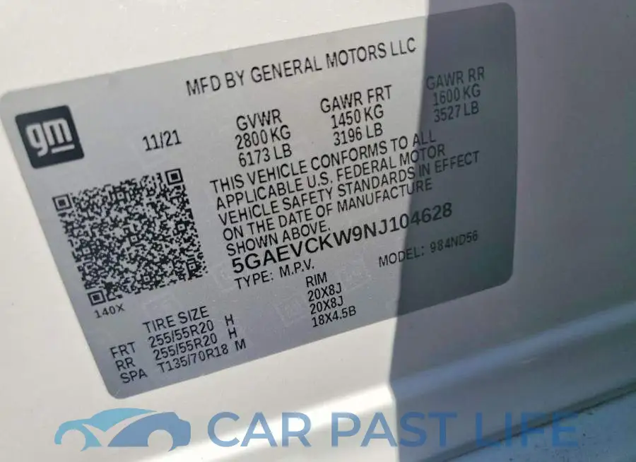 5GAEVCKW9NJ104628# 13
