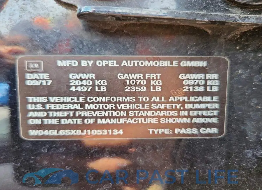 W04GL6SX8J1053134# 12