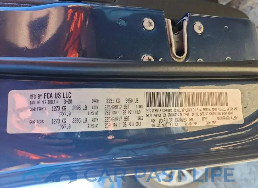 1C4PJLCB1LD620203# 13