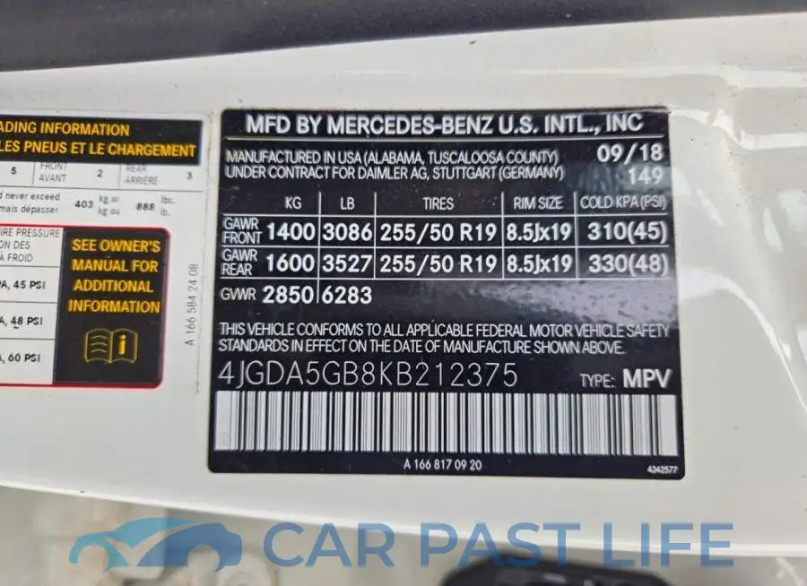 4JGDA5GB8KB212375# 13