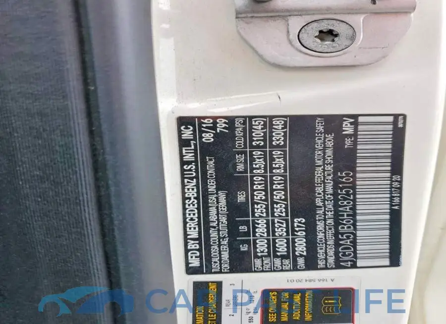 4JGDA5JB6HA825165# 13