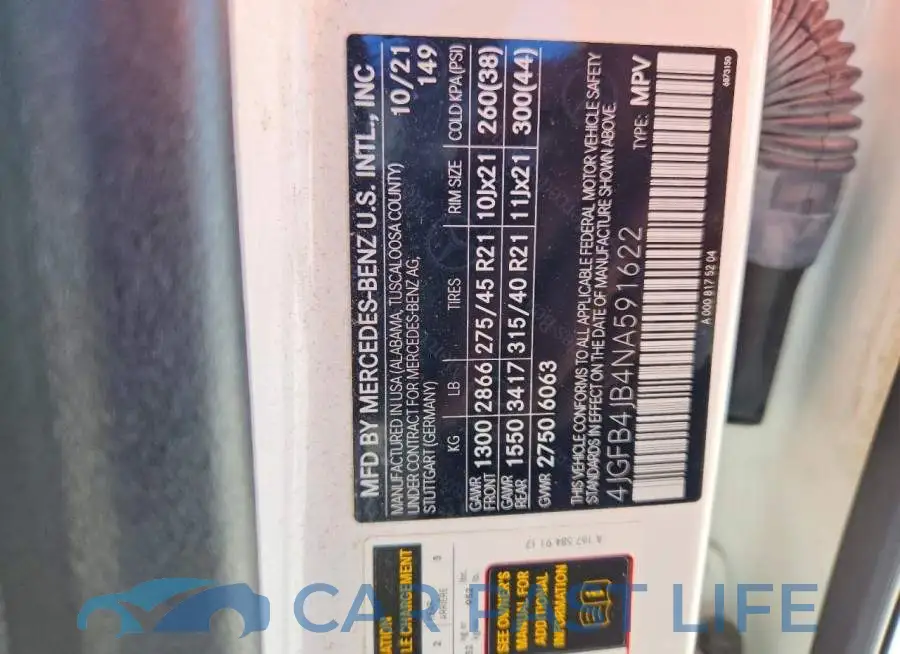 4JGFB4JB4NA591622# 12