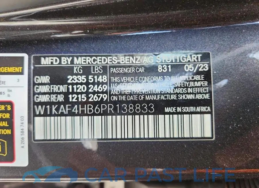 W1KAF4HB6PR138833# 12
