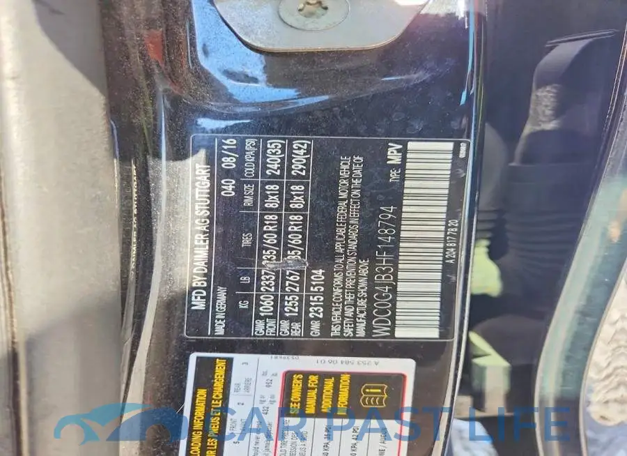 WDC0G4JB3HF148794# 13