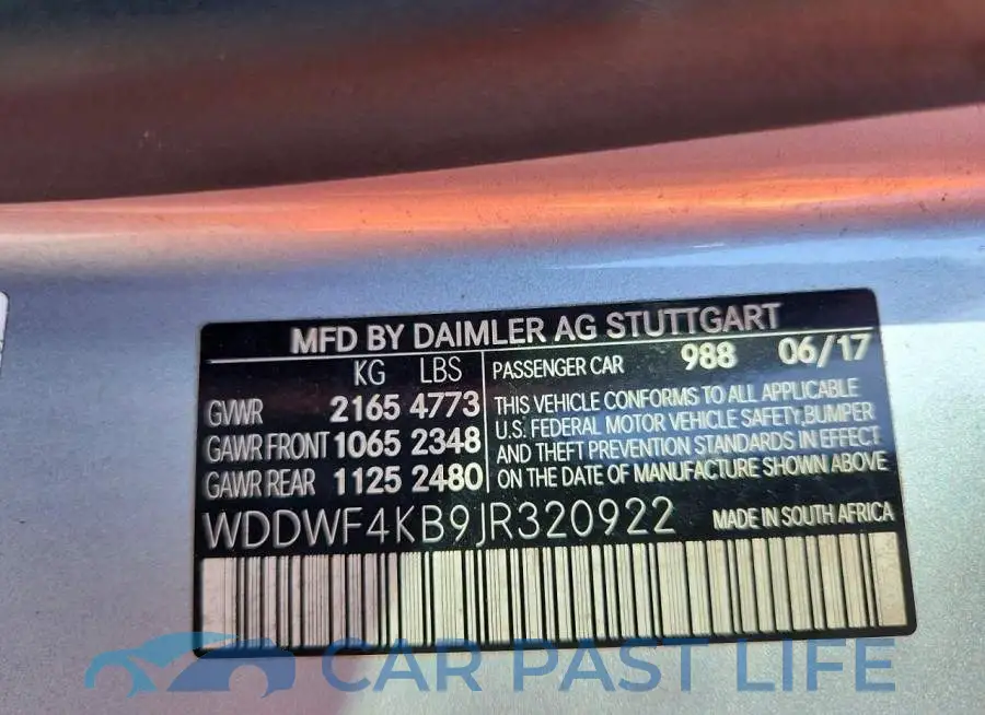 WDDWF4KB9JR320922# 12