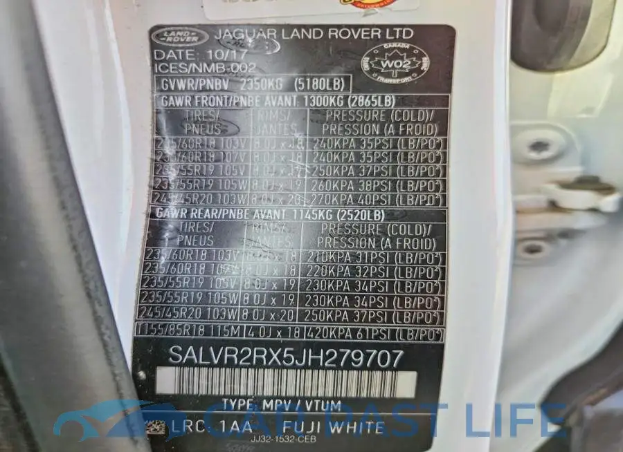 SALVR2RX5JH279707# 13